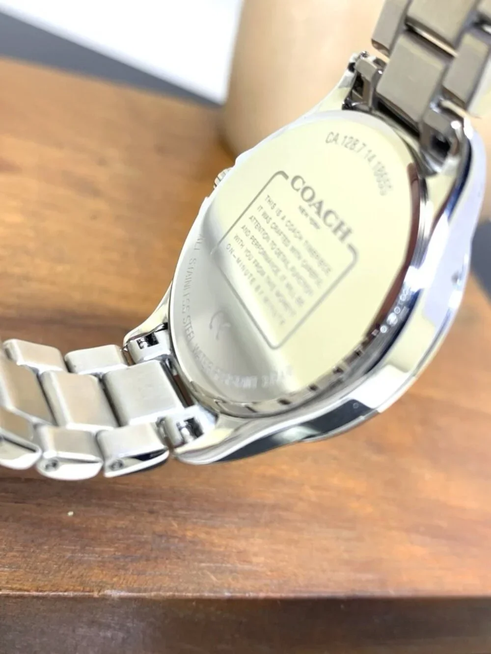 Coach Womens Watch 14503503 Astor Quartz Gemmed Silver Dial Stainless Steel 31mm